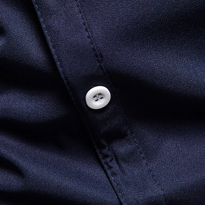 Asymmetric gothic shirt rear and collar detail showing minimalist back design