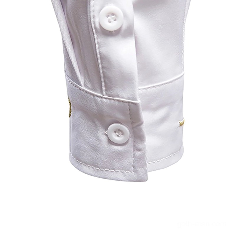 Asymmetric gothic shirt complete rear view showcasing back panel construction