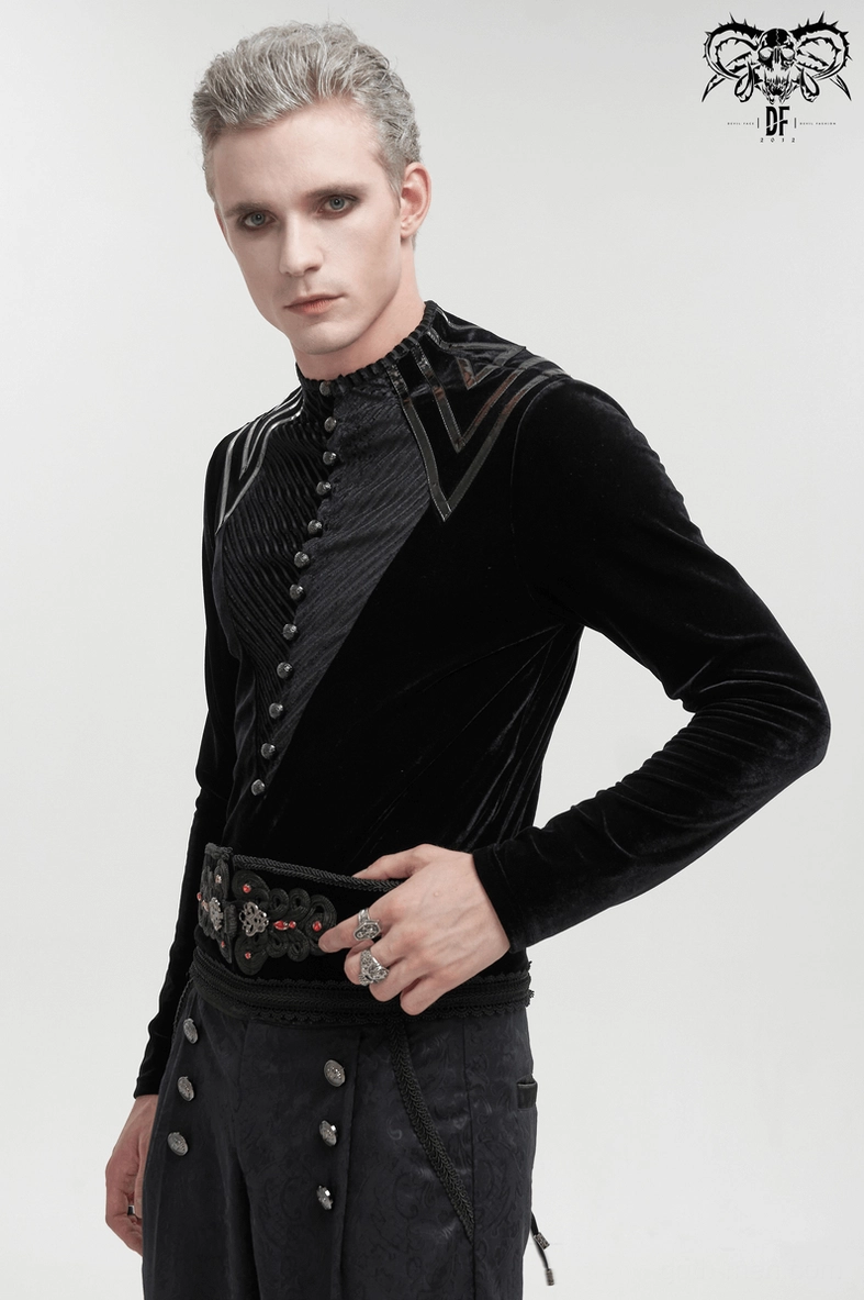 Black velvet gothic top lifestyle styling reference for alternative fashion and subcultural wear