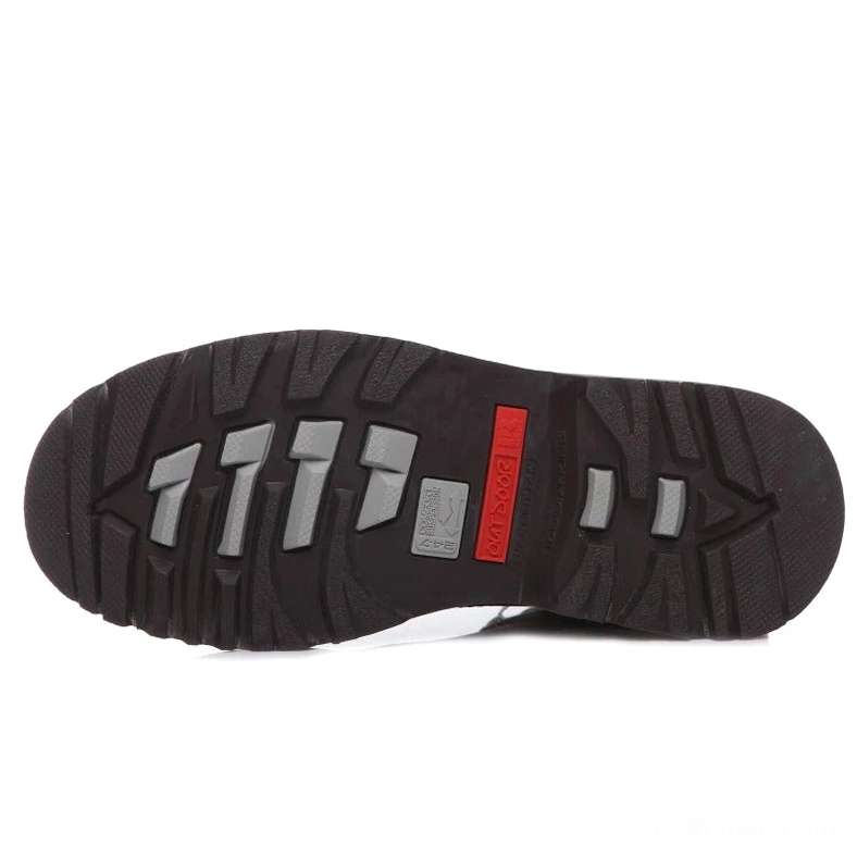 Anti-slip rubber sole with deep aggressive tread pattern - bottom view showing heavy-duty outsole design for maximum ground grip