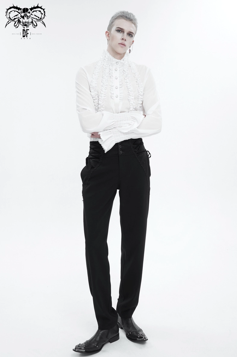 Gothic subculture alternative fashion ruffled white shirt festival wear style