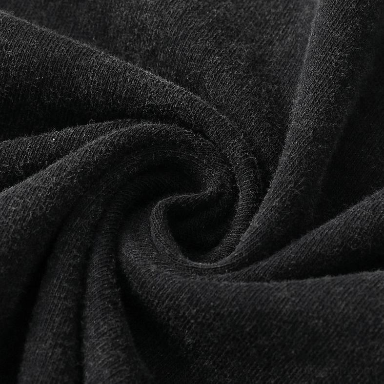 Brushed jersey fabric texture and vintage washed black finish on gothic anime sleeveless tank