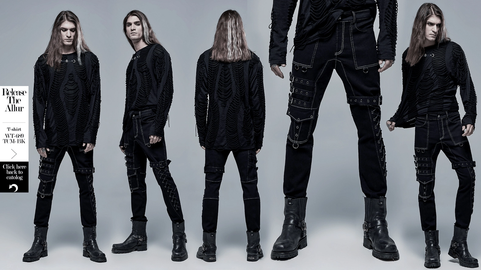 Gothic cargo pants alternative fashion styling showcasing subcultural aesthetic appeal
