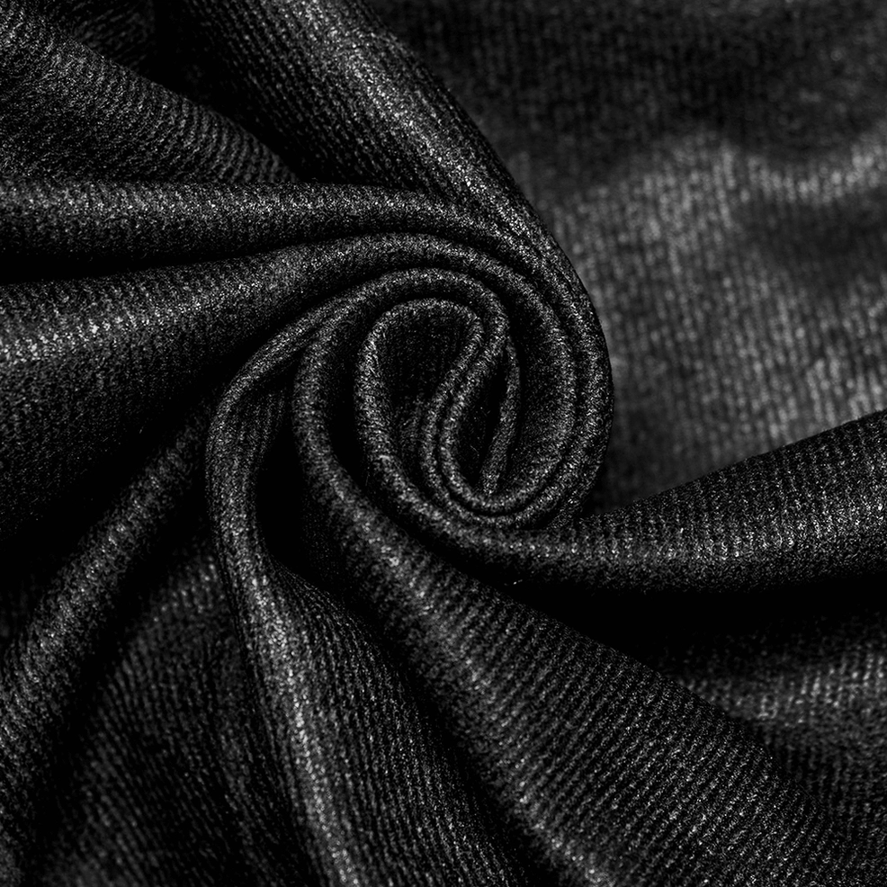 Alternative angle of distressed gothic cargo pants highlighting overall silhouette and side lace-up design elements
