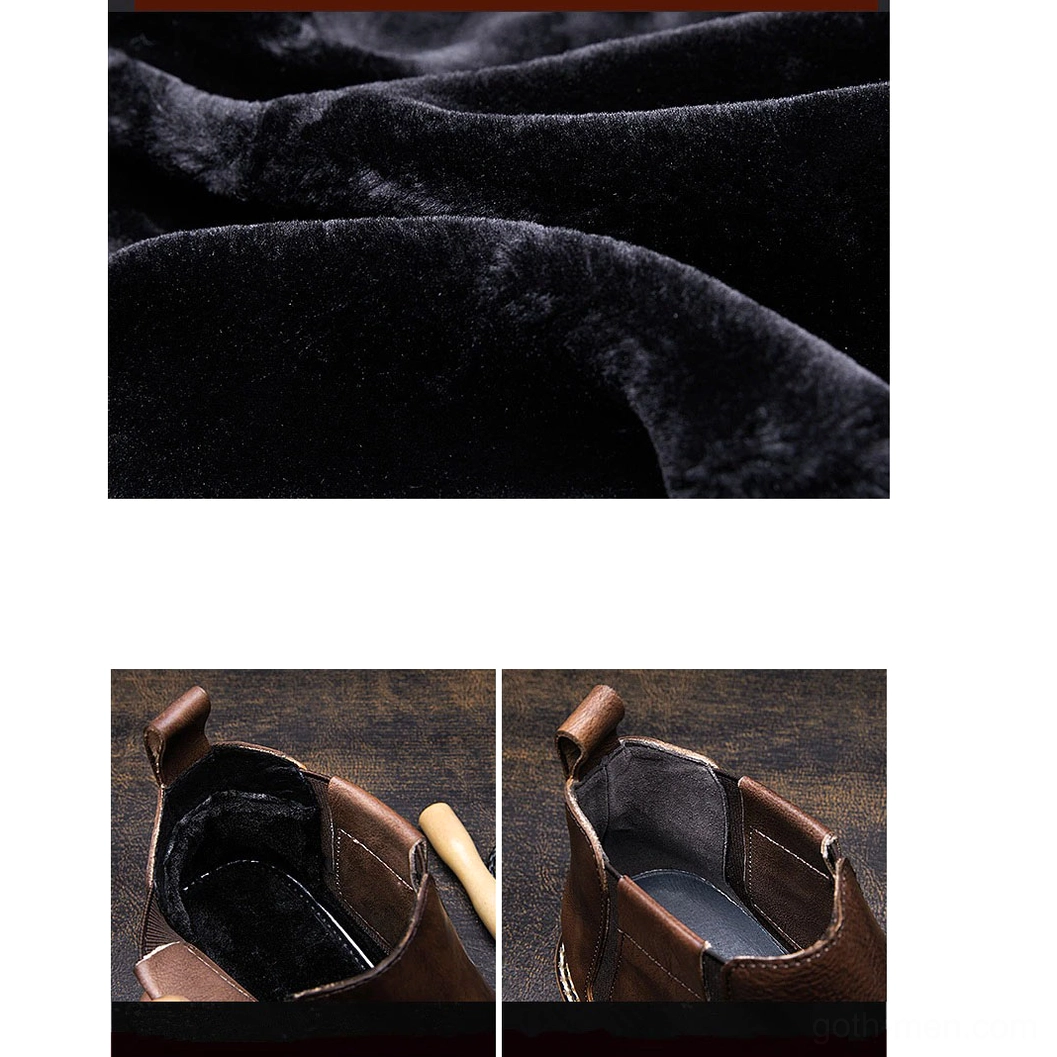 Round toe profile of black leather Chelsea boot, classic gothic boot silhouette