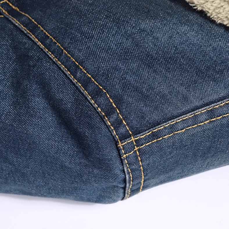 Men's gothic denim jacket utility pocket and hardware showcase, metal snap fasteners, reinforced stitching, alternative fashion detail