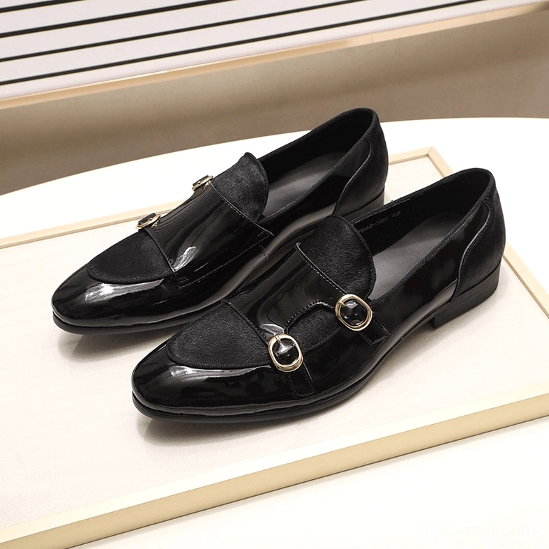 Gothic Double Buckle Loafers - Full Product Overview Emphasizing Design Sophistication