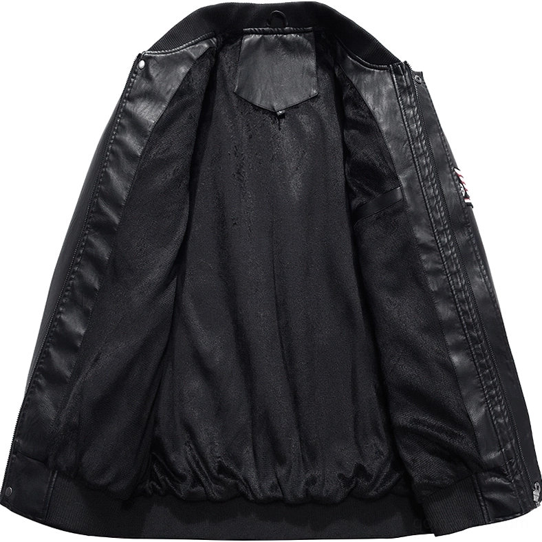 Gothic moto jacket interior showing fleece lining for warmth and comfort
