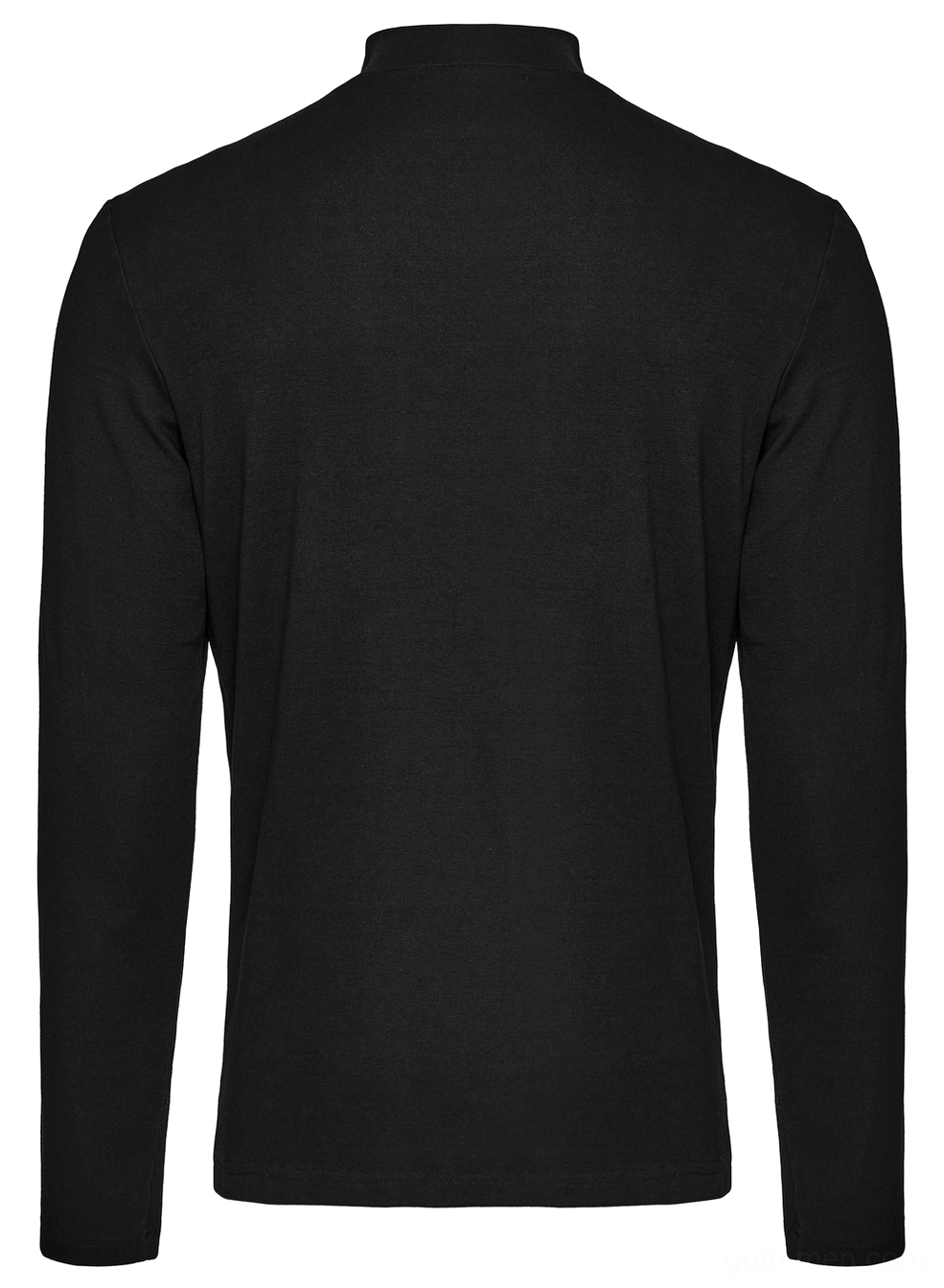 Back flat lay view of black gothic long sleeve top displaying rear design details