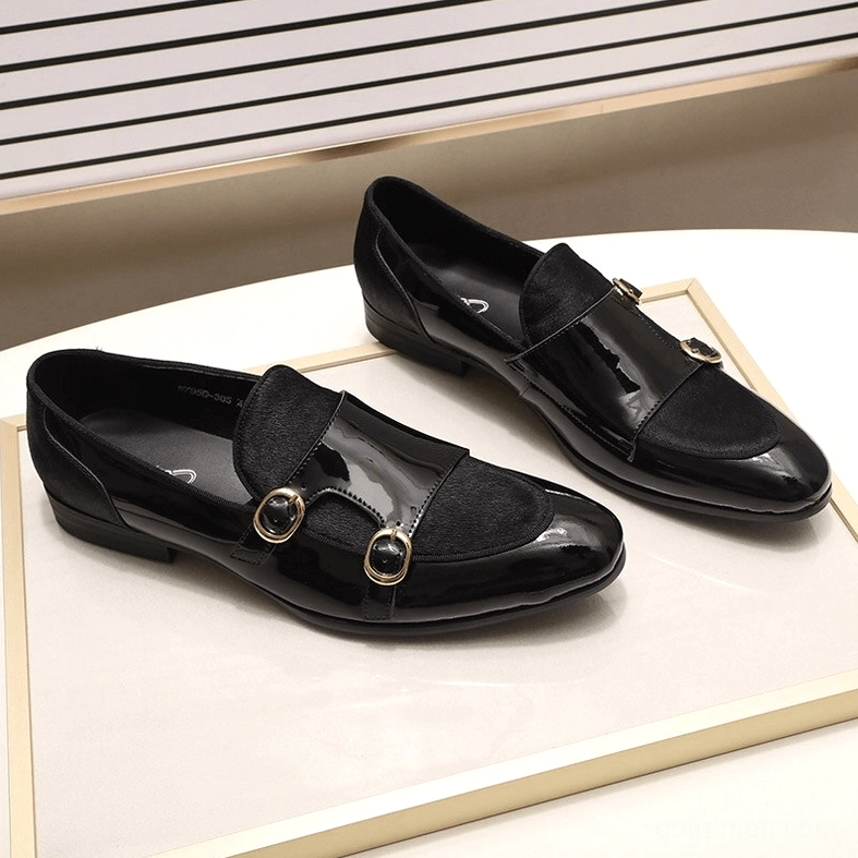 Gothic Patent Leather Loafers - Premium Material Finish and Hardware Inspection
