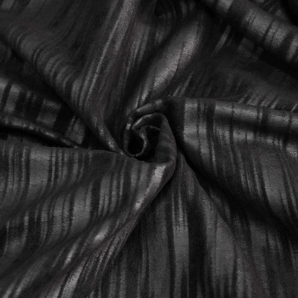 Full styling view of black gothic jacket with industrial metal hardware and details