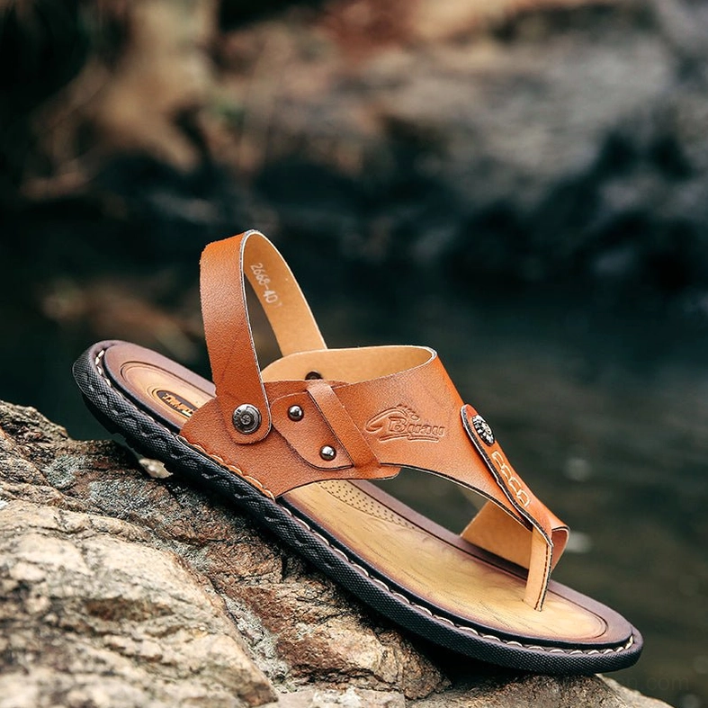 Gothic alternative sandals product packaging and presentation shot