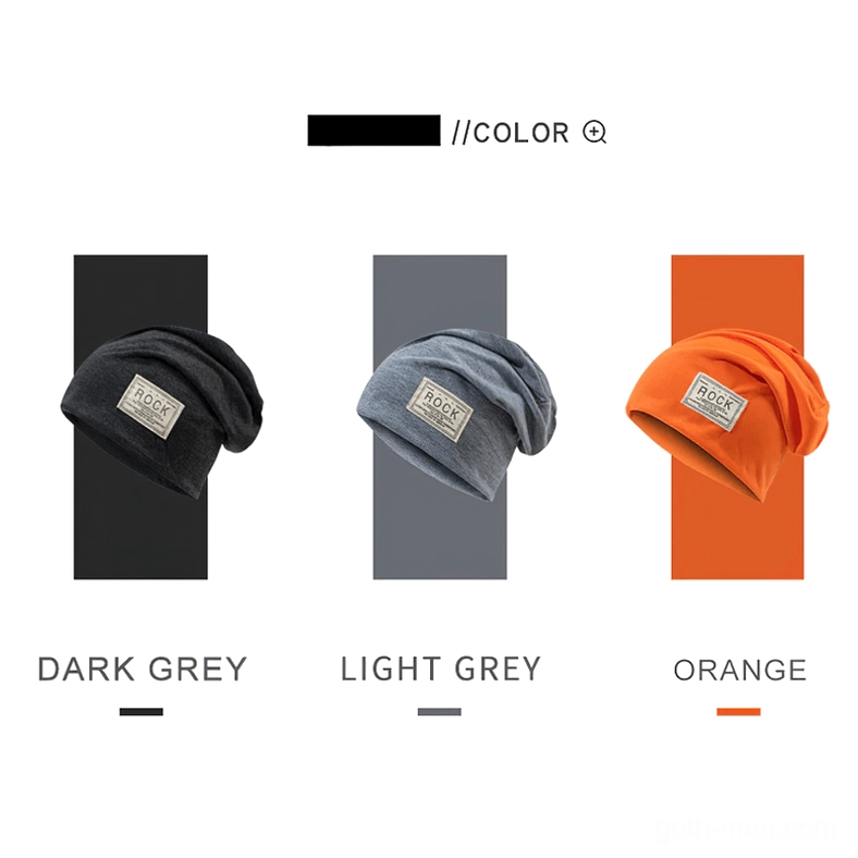 Multiple color options dark grey light grey orange gothic slouch beanies