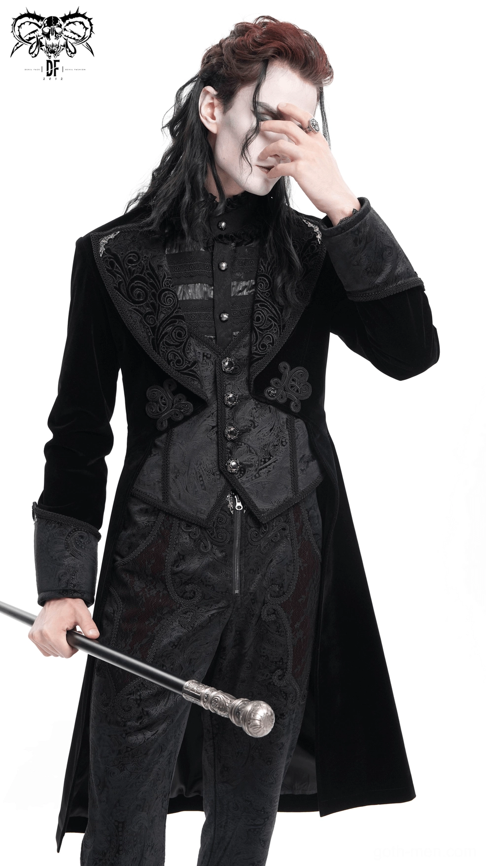 Gothic Victorian tailcoat styling inspiration featuring formal alternative aesthetic with dark Victorian elements