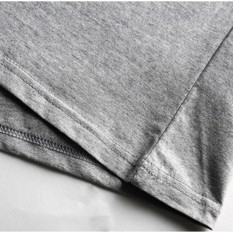 Gothic V-neck T-shirt seam detail showing precision construction and stretch material