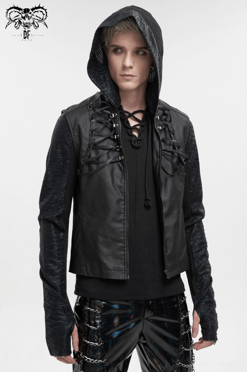 Gothic punk waistcoat styled view emphasizing contemporary dark alternative fashion aesthetic