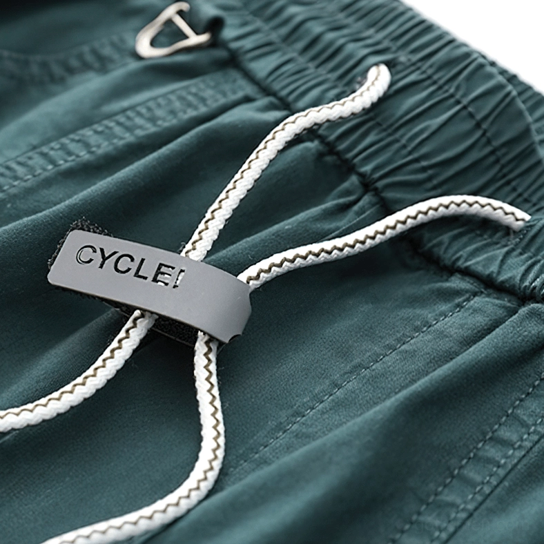 Gothic cargo pants ankle and cuff detail showing drawstring closure and tapered fit mechanism