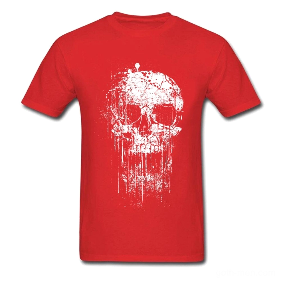 Light pink romantic goth distressed skull T-shirt pastel-goth aesthetic