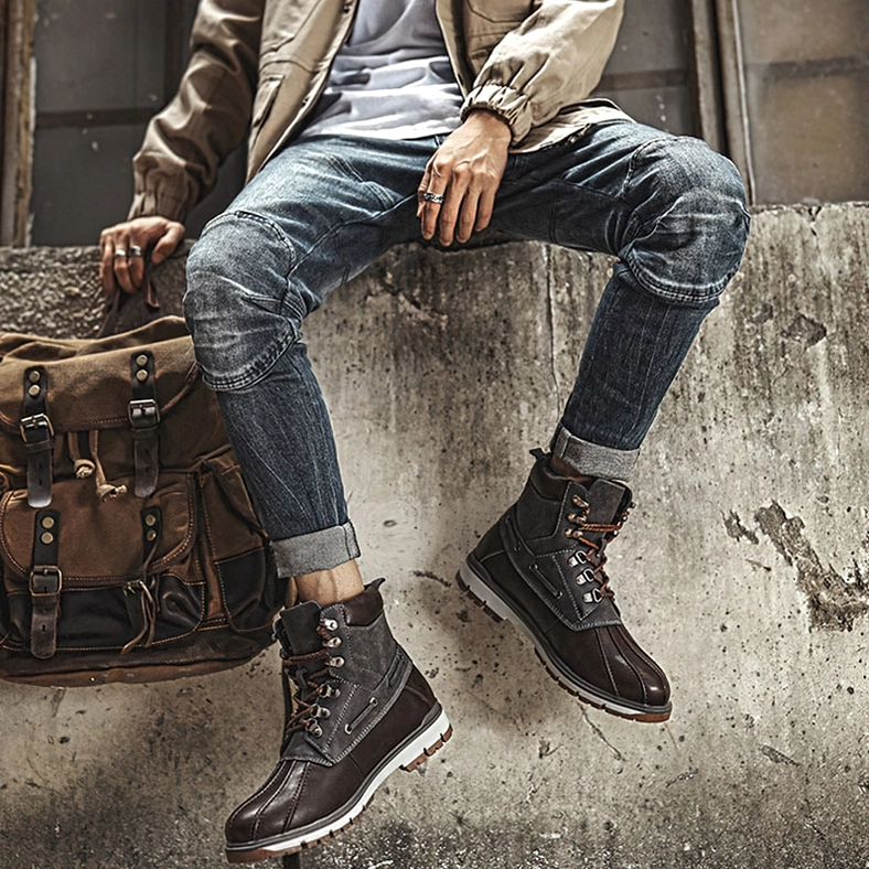 Premium split leather gothic boots durability patina aging character waterproof performance