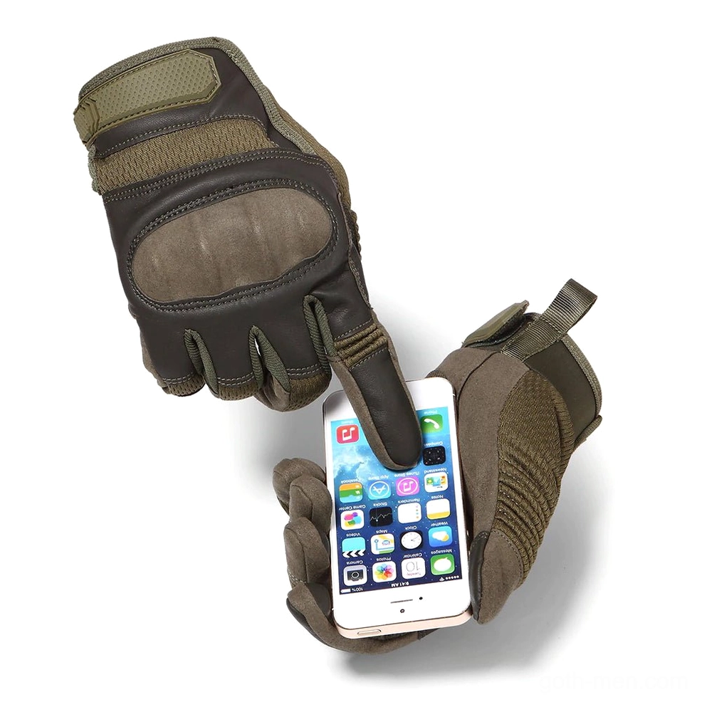 Tactical gloves detail shot showcasing reinforced stitching and knuckle armor construction